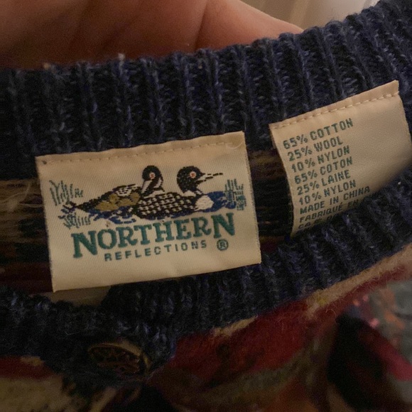 Vintage 90s northern reflection cardigan - Picture 3 of 3